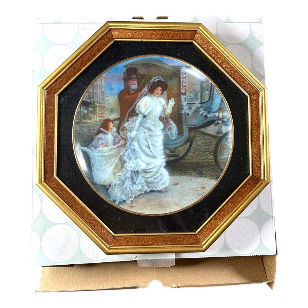 1986 Artaffects Portraits of American Brides #2 JACQUELINE Ltd Ed Plate FRAMED
